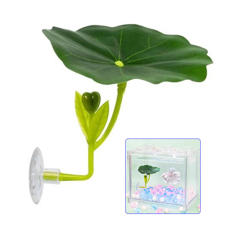 Planted Aquarium Betta - 1 قطعة أرجوحة أوراق خضراء لسمك