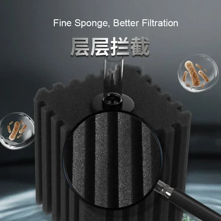 مرشح إسفنجي حيوي كبير لحوض الس - مراجعة Aquarium Planted Filter وسعره