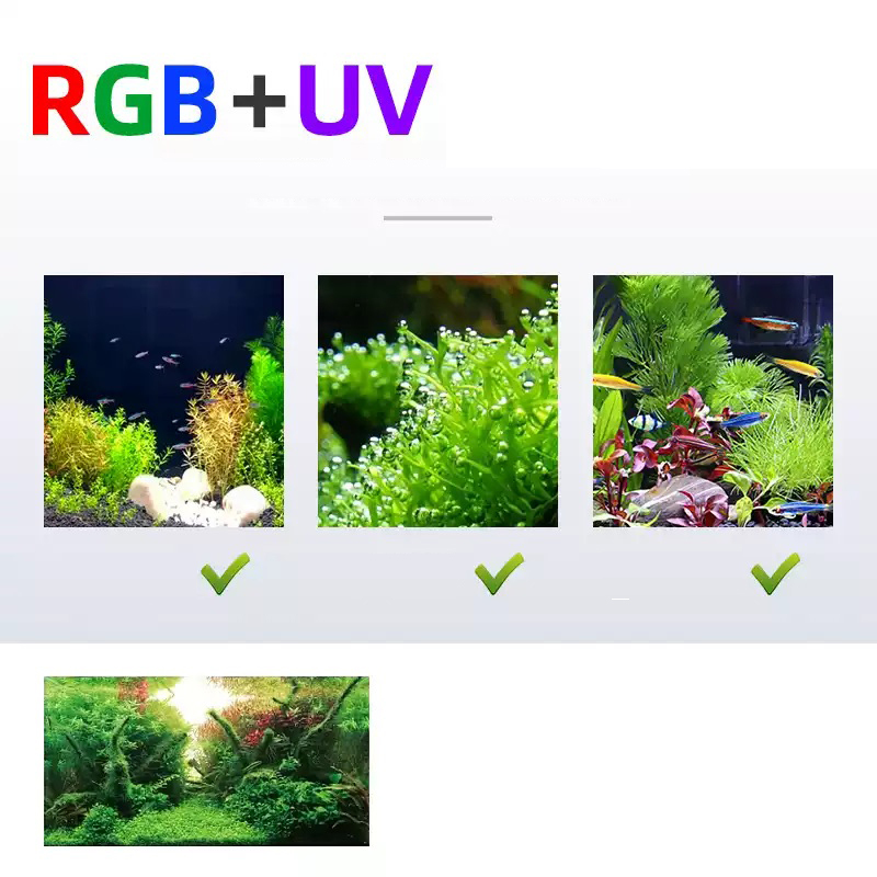 أسبوع أكوا L سلسلة WRGB UV نبا - مراجعة Aquarium Plant Light Spectrum وسعره
