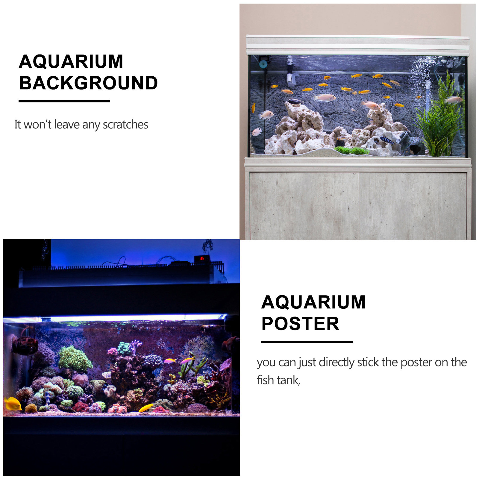 ملصق خلفية لحوض السمك، ملصق لا - مراجعة Planted Aquarium Wallpaper وسعره
