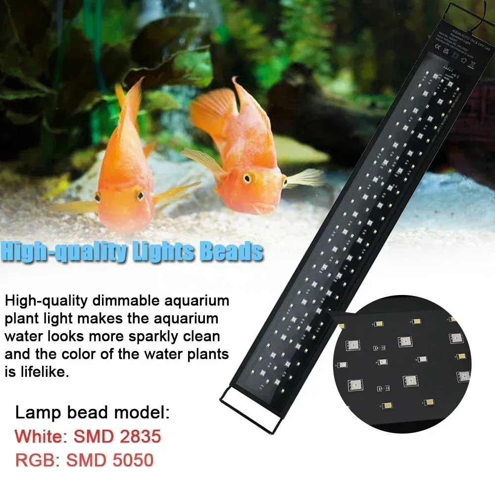 IP68 مقاوم للماء حوض السمك LED - مراجعة Aquarium Plant Light Spectrum وسعره