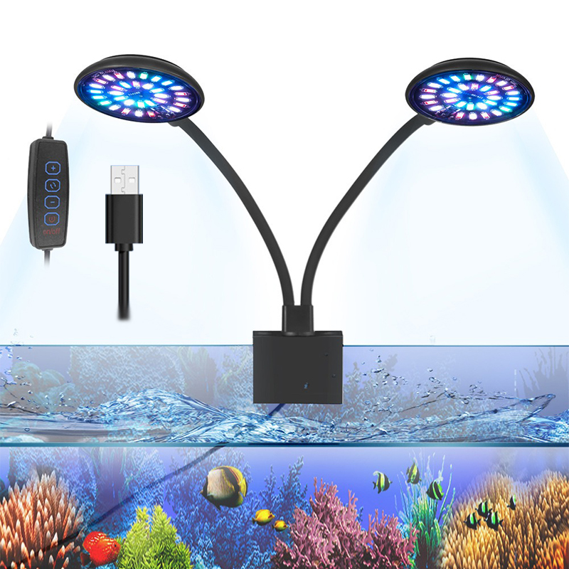 USB حوض السمك مصباح ليد خزان ا - مراجعة Aquarium Plant Light Spectrum وسعره